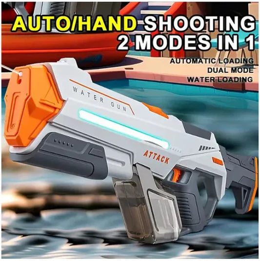 Electric water gun toy black technology repeater automatic water spray high pressure water play gun toy Electric