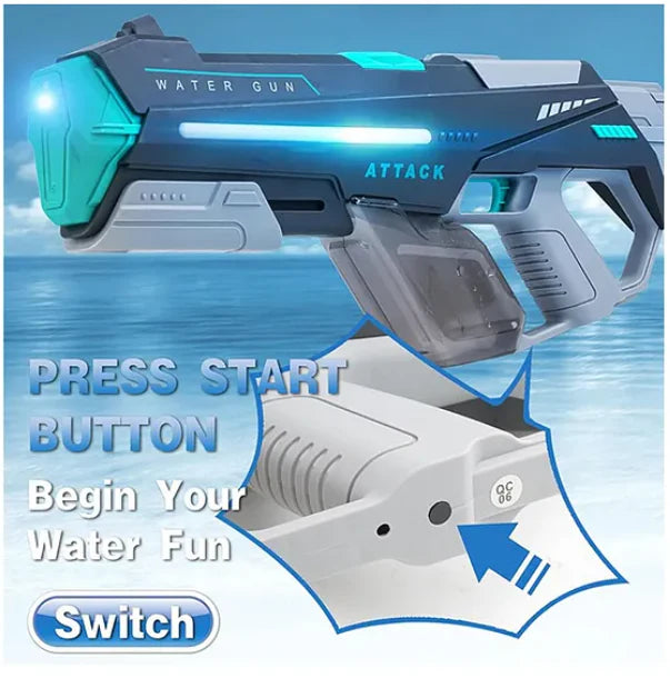 Electric water gun toy black technology repeater automatic water spray high pressure water play gun toy Electric